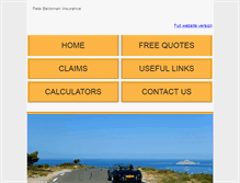 Tablet Screenshot of petebeckmaninsurance.com